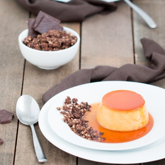 Orange Pudding with Chocolate Crumb