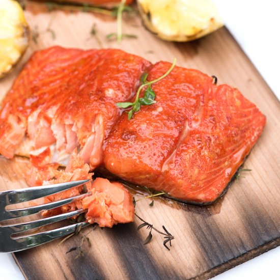 Sweet Citrus Cedar Plank Salmon