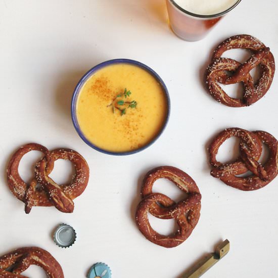 German Pretzels + Beer Cheese