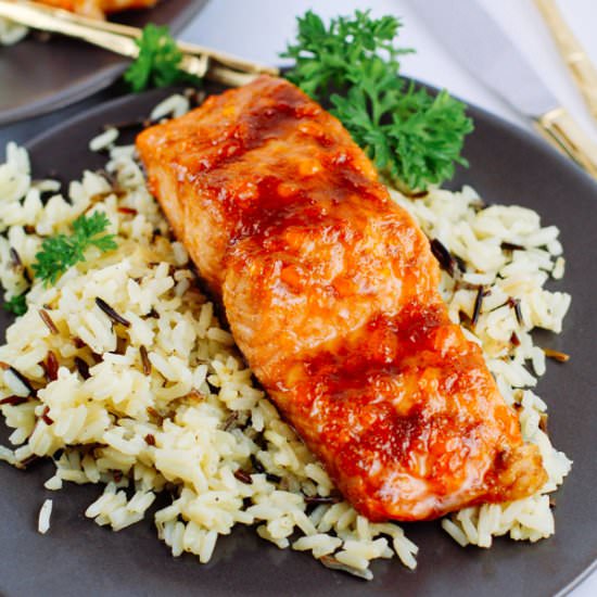 Easy Apricot-Glazed Salmon