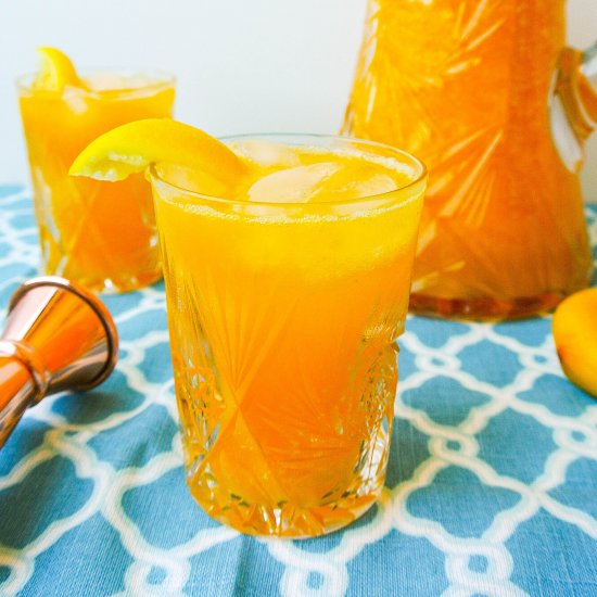 Sparkling mango lemonade