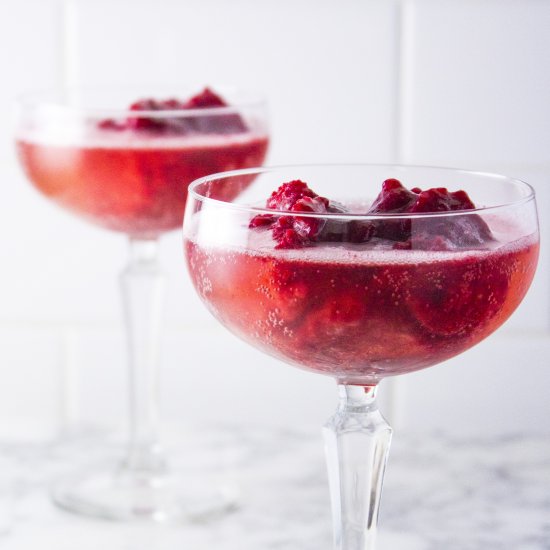 Ginger Raspberry Sorbet Float