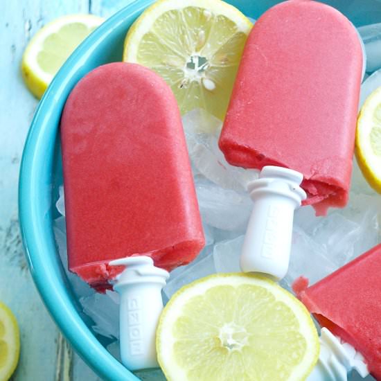 Strawberry Lemonade Popsicles