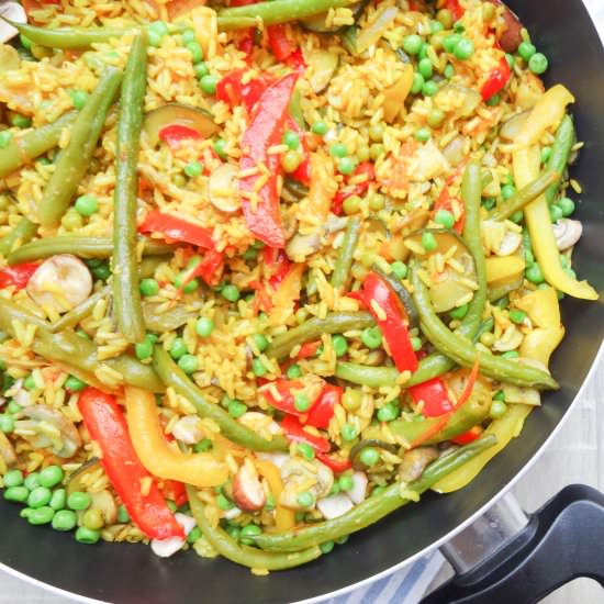 Turmeric Veggie Paella