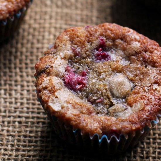 Raspberry espresso chocolate muffin