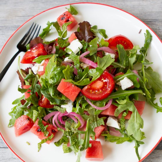 Watermelon feta salad