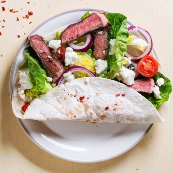 Grilled Steak & Feta Wrap