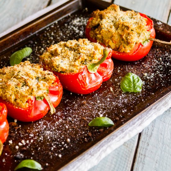 Veggie Stuffed Quinoa Peppers