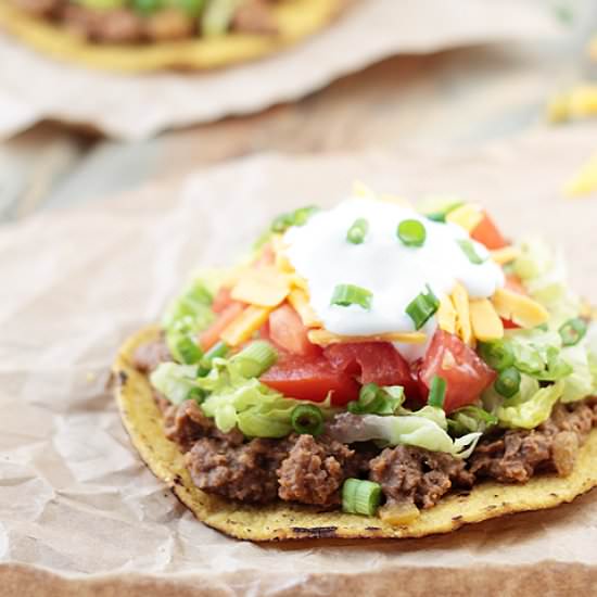 Beefy Bean Tostadas