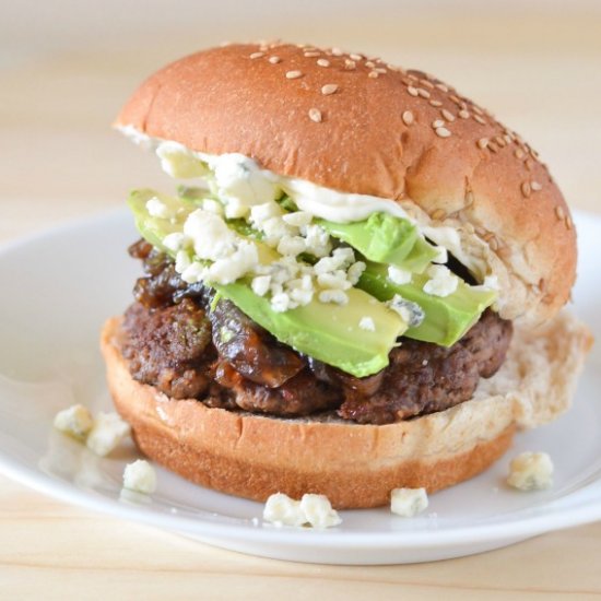 Avocado Blue Cheese Hamburger