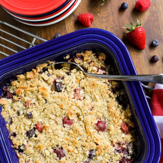 Triple Berry Coconut Crisp