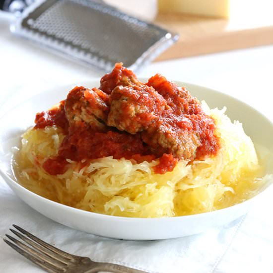 Spaghetti Squash & Meatballs