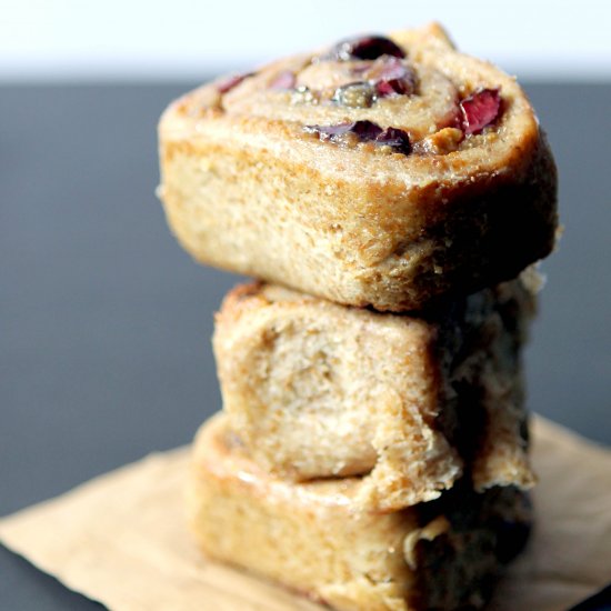 Cherry and Almond Sticky Buns