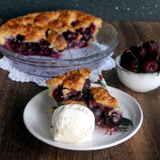 Cherry Almond Lattice Pie