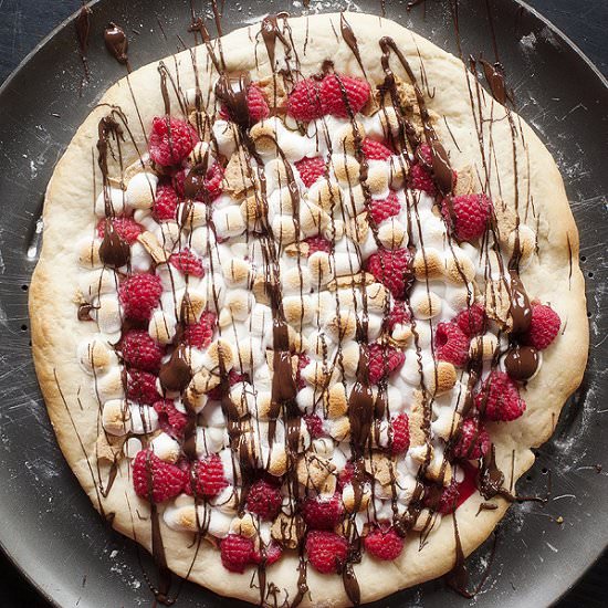 Raspberry S’mores Pizza