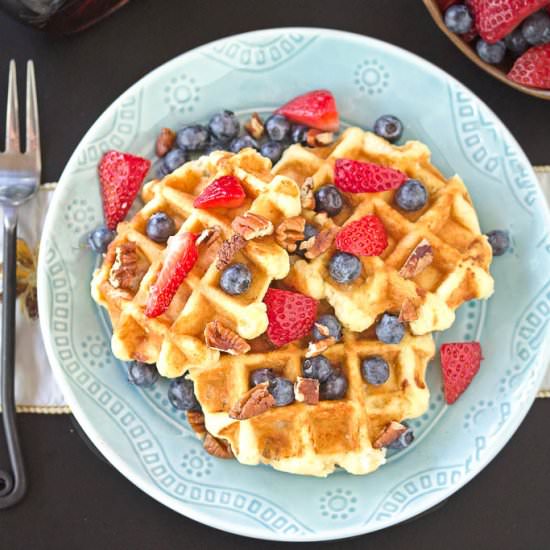 Spelt & Almond Waffles