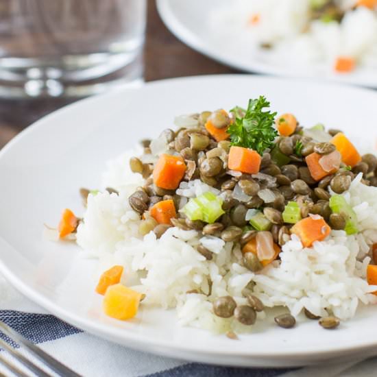 Easy Brown Lentils