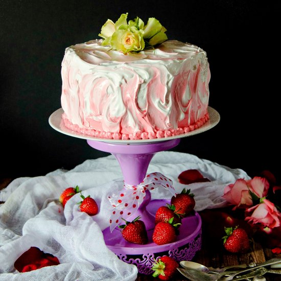 Raspberry White Cake