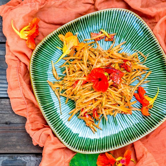 Carrot And Dill Salad With Nasturti