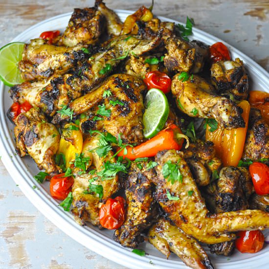 Crispy Grilled Chile Lime Wings