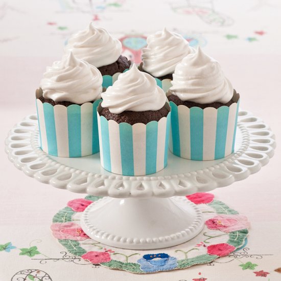 Cupcakes with Boiled Frosting