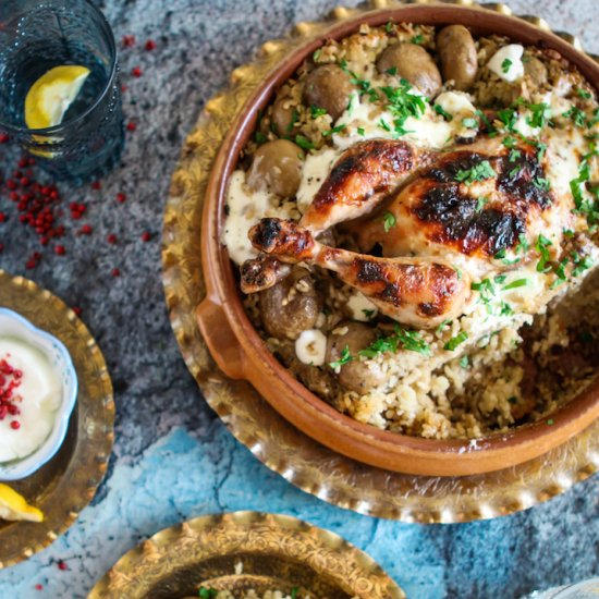 Baked Creamy Chicken & Mushroom Rice