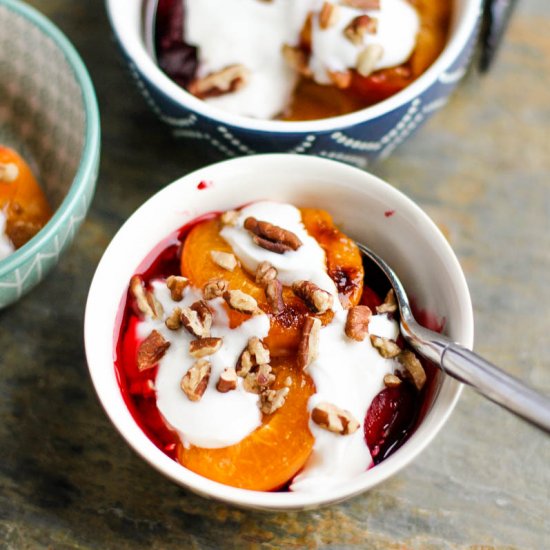 Brûléed Apricots and Plumbs