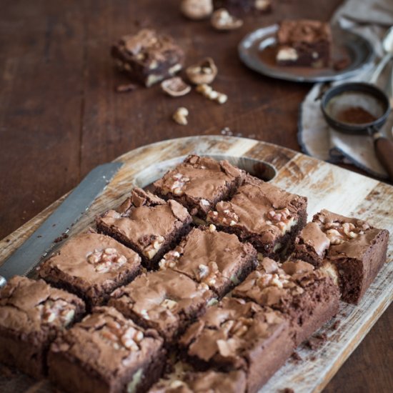 Walnut and White Chocolate Brownies