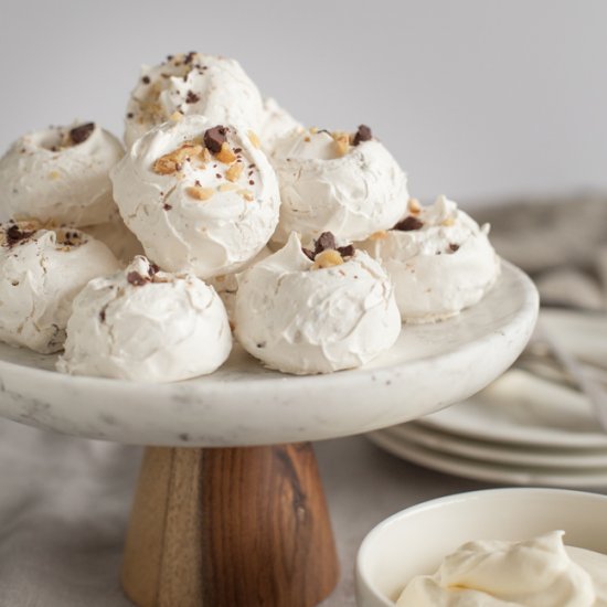 Walnut and Chocolate Meringues