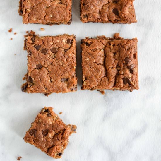 Paleo Coconut Chocolate Blondies