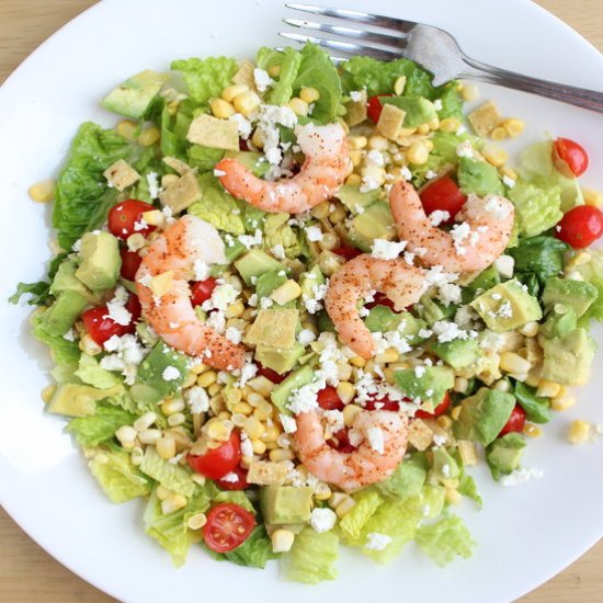 Shrimp & Corn Taco Salad