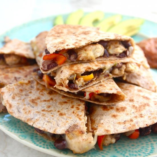 Easy Chicken Fajita Quesadillas