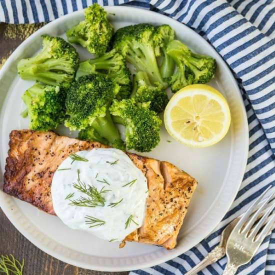 Greek Yogurt Ranch Salmon