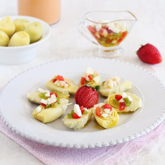 Baby artichokes with vinaigrette