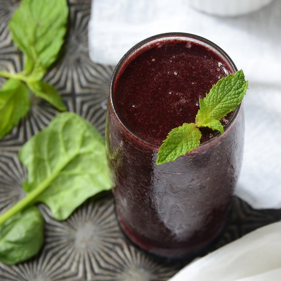 Minted Blueberry Balsamic Smoothie