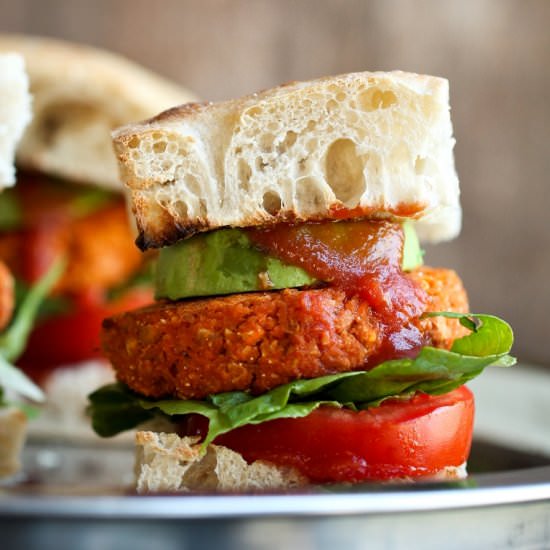 Smoky BBQ Sweet Potato Burgers