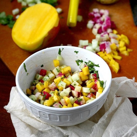 Mango Radish Cucumber Salsa