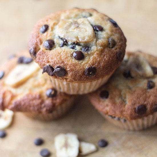 Chocolate Chip Banana Muffins