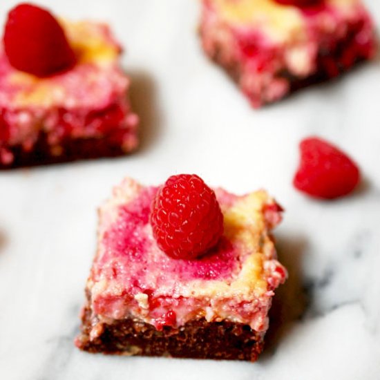 Raspberry Cheesecake Brownie Bars