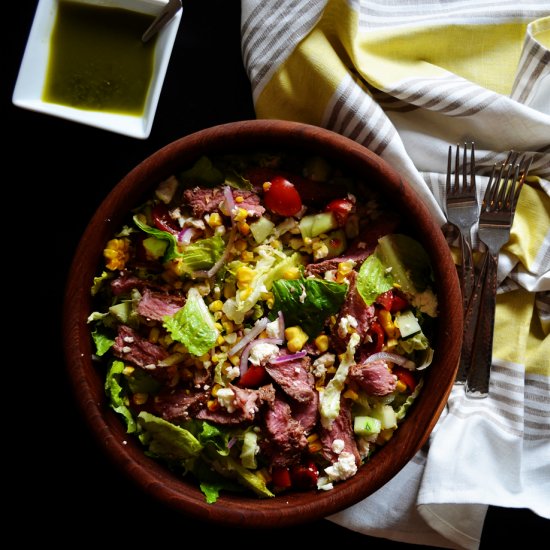 Salad with Lemon-Basil Vinaigrette