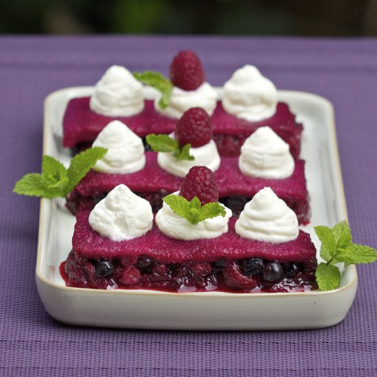 Posh Summer Berries Finger Pudding