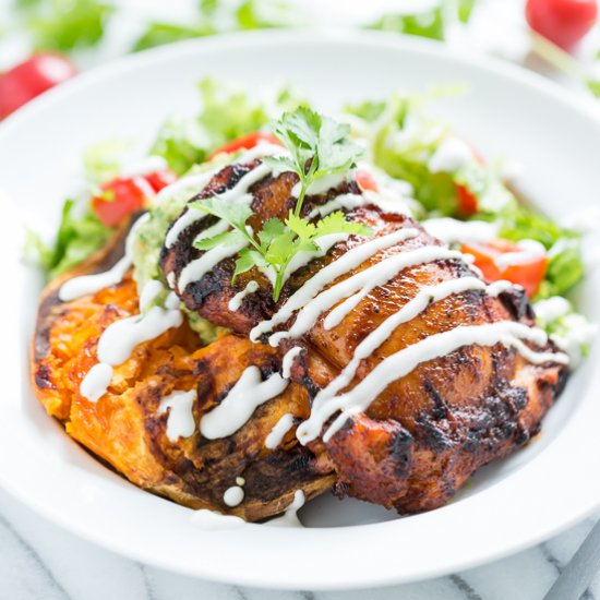 Ancho Chile Chicken Taco Bowls