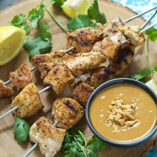 Garlic Chicken Skewers