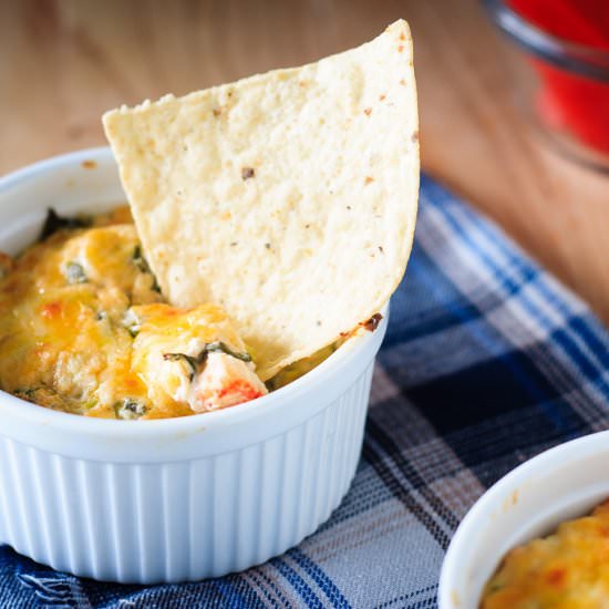 Hot Crab, Spinach and Artichoke Dip