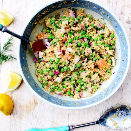 Smoked Salmon & Pea Quinoa Salad