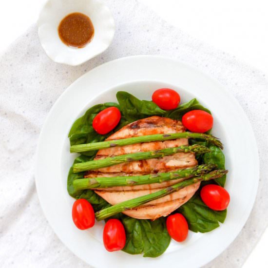 Grilled Asparagus Chicken Salad