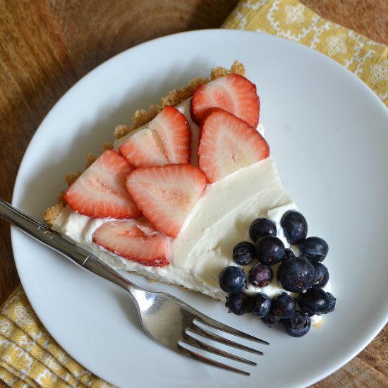 Red, White & Blue Cheesecake Tart