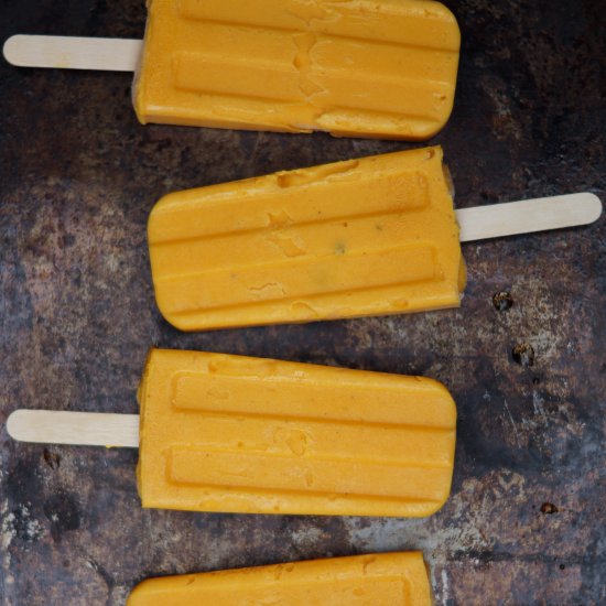 Mango, Cardamom and Yoghurt Pops