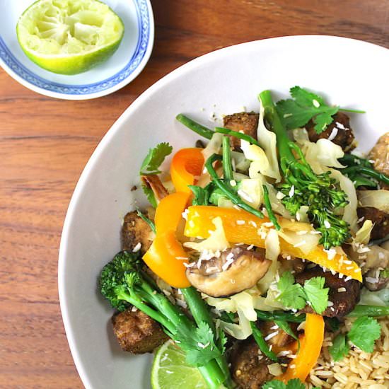 Sizzling Tempeh Stir-Fry Bowl