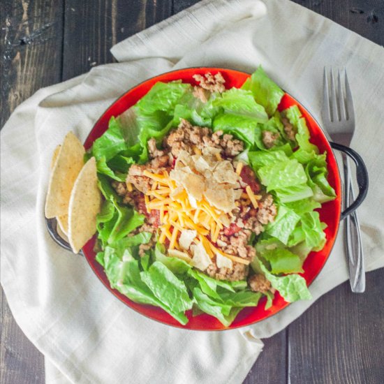 5 Ingredient Turkey Taco Salad